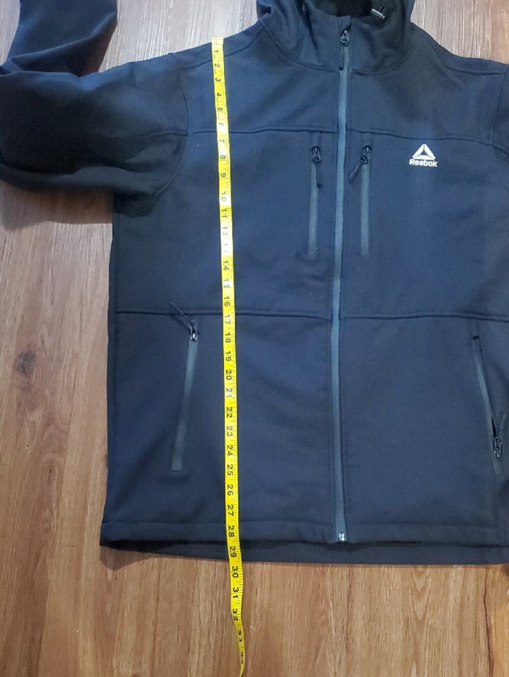 Reebok Men's Black Hooded Performance Jacket